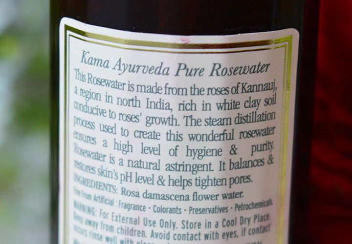 Kama Ayurveda Pure Rose Water Ingredients
