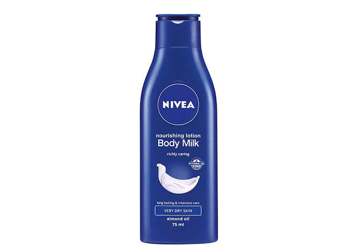 Best Body Lotions for Winter in India Nivea Nourishing Body Milk with Deep Moisture Serum Almond Oil