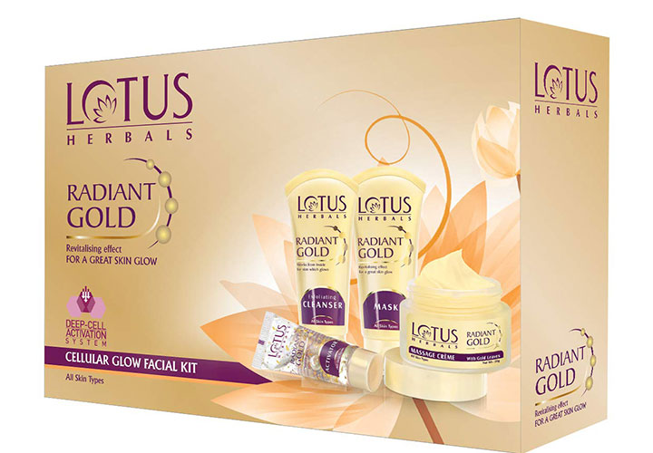 Lotus Herbals Radiant Gold Cellular Glow Facial Kit Best Facial Kits in India
