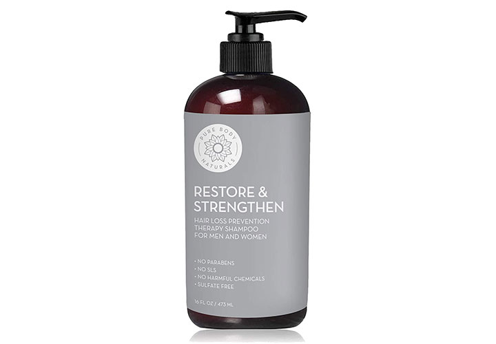 Pure Body Naturals Restore And Strengthen Shampoo for Hair Growth and Hair Loss