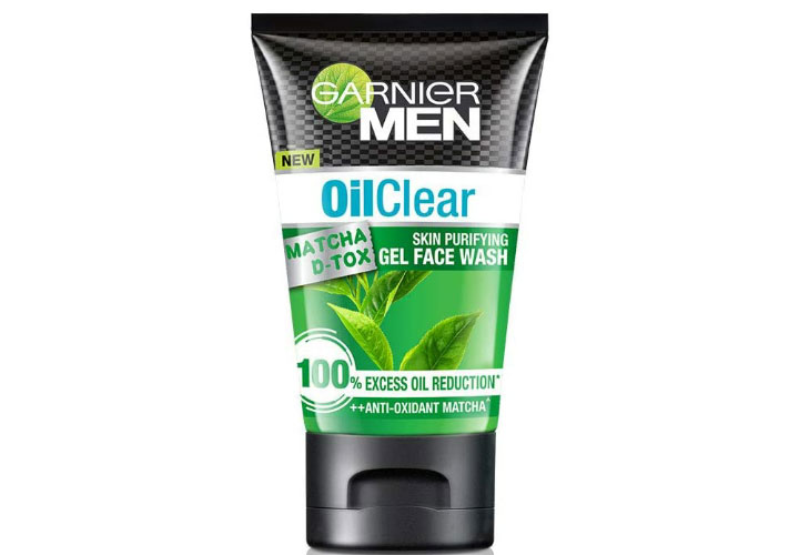 9. Garnier Men Oil Clear Matcha D-Tox Gel Face Wash.