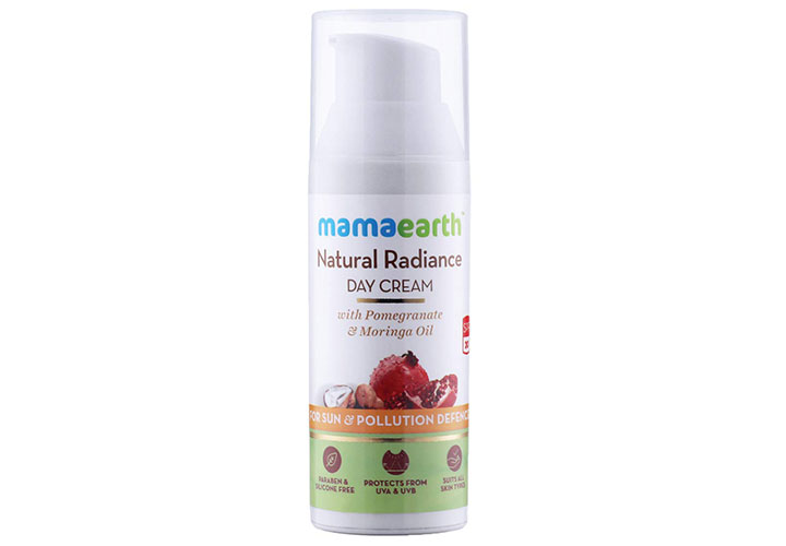 Mamaearth Natural Radiance Day Cream Best Chemical Free and Paraben Free Moisturizers in India