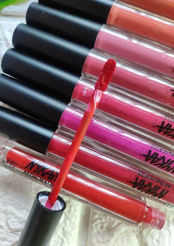 Packaging of Nykaa All Day Matte Liquid Lipstick