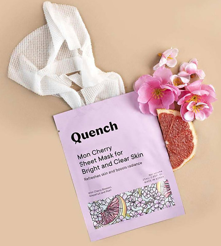 Ingredient Analysis of Quench Botanics Mon Cherry Sheet Mask for Bright and Clear Skin
