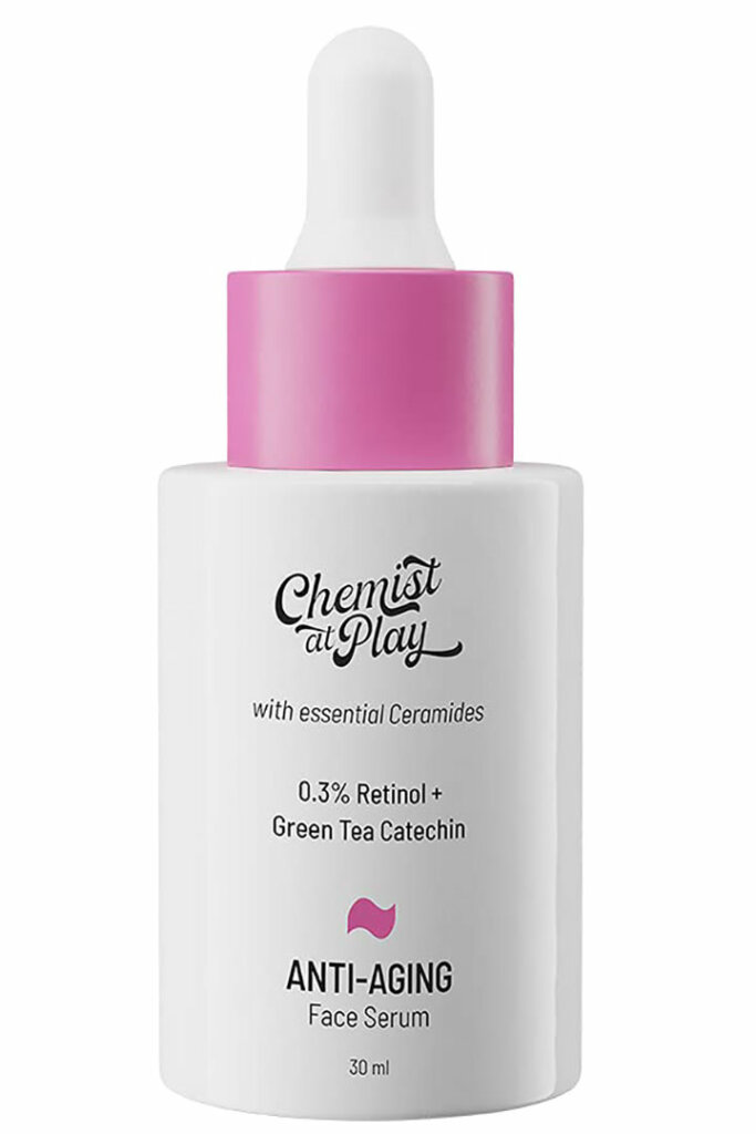 Chemist at Play 0.3% Retinol and Green Tea Catechin Anti-Aging Face Serum Best Retinol Based Serum available in India for All Skin Types and Affordable