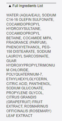 Ingredients of Anomaly Gentle Shampoo As on Official Website