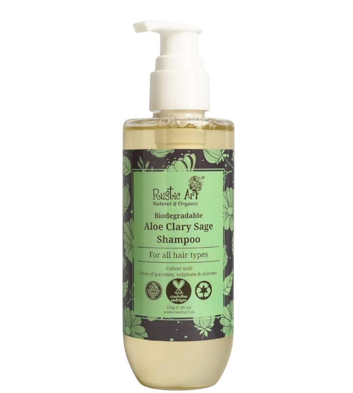 Rustic Art Aloe Clary Sage Natural Shampoo Best Shampoo for Men in India