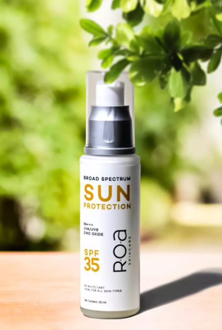 ROA Broad Spectrum Sun Protection SPF 35 Best Sunscreen in India that is Dermatogically Tested and Declared Safe
