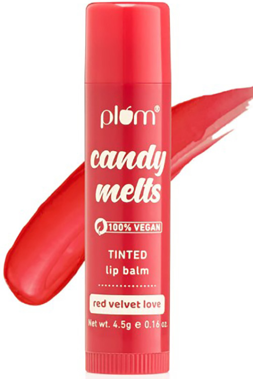 Plum Candy Melts Tinted Lip Balm in Shade Red Velvet