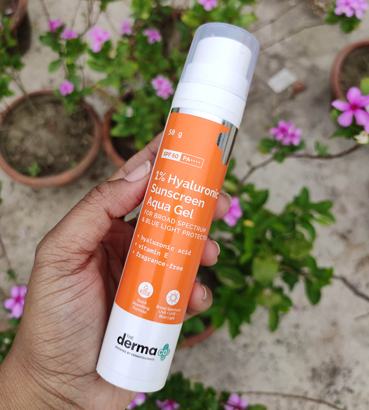 The Derma Co 1% Hyaluronic Sunscreen with SPF 50 Review