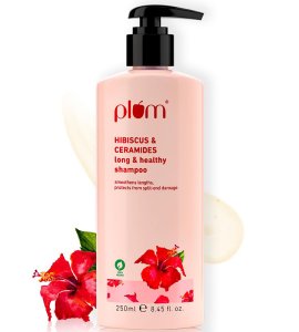 Plum Hibiscus Shampoo for Long Hair with Ceramides Best Anti Hair Fall Shampoo in India