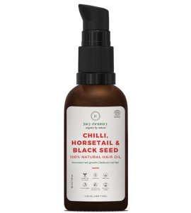 Juicy Chemistry Chili, Horsetail and Blackseed Hair Oil Best Hair Oil in India for Healthy Scalp