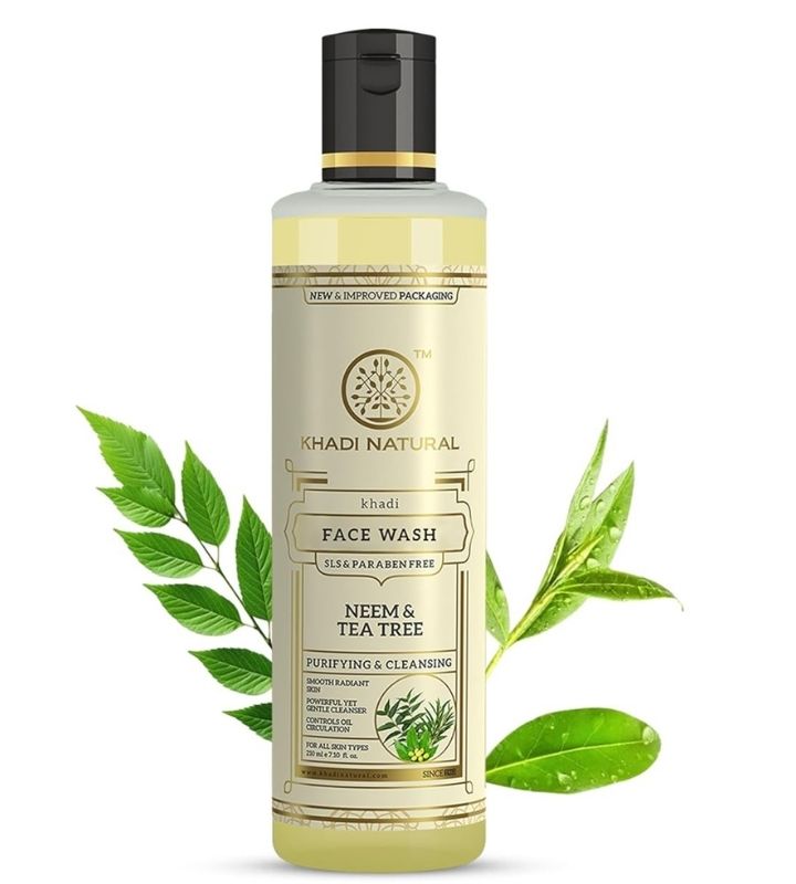 Khadi Natural Neem and Tea Tree Herbal Face Wash Best Face Wash for Men in India