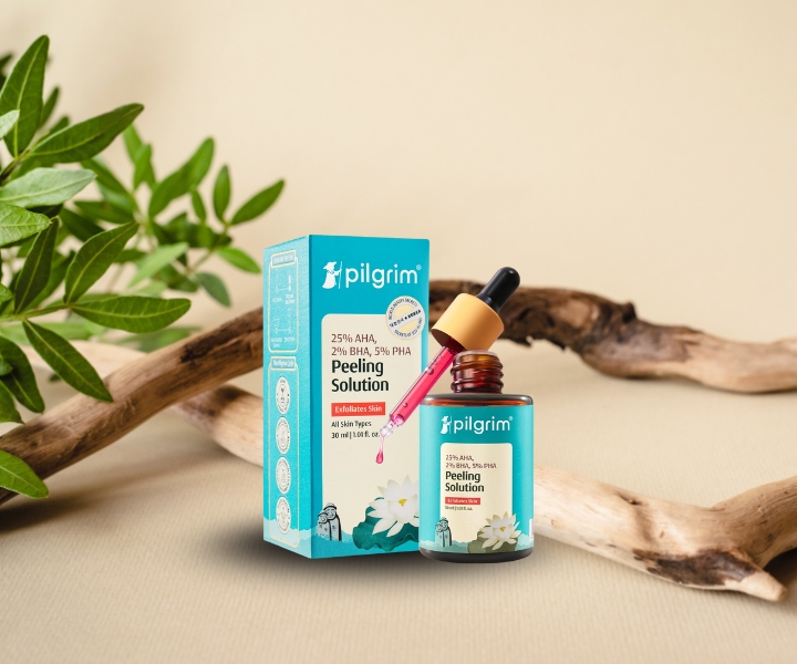 Pilgrim 25 Percent AHA, 2 Percent BHA, 5 Percent PHA Peeling Solution Best Peeling Solution in India for beginners
