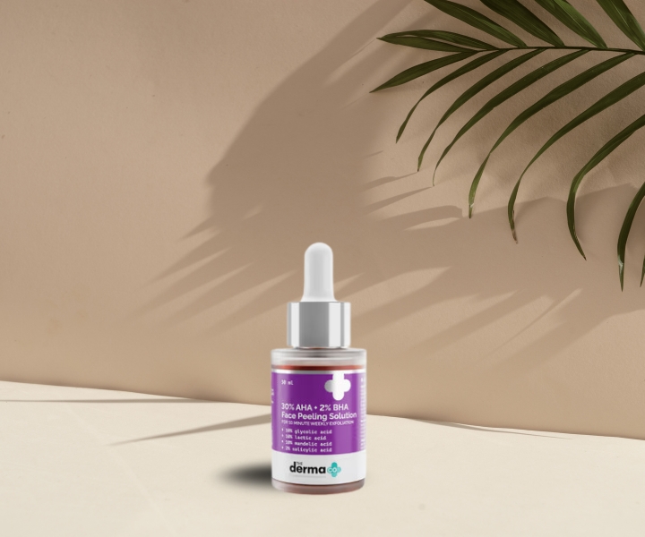 The Derma Co. 30 Percent AHA 2 Percent BHA Peeling Solution Best Peeling Solution in India for beginners