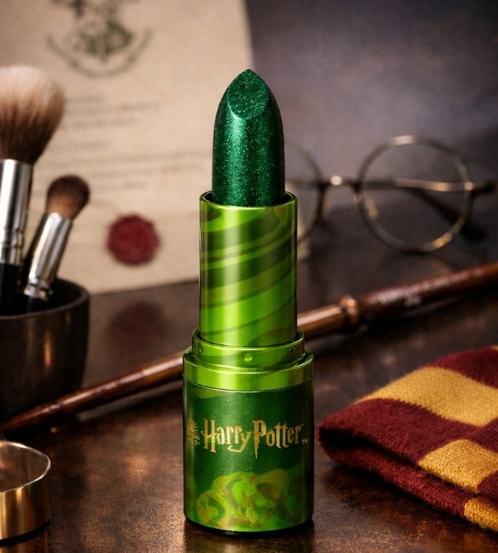 Iconic Harry Potter green lipstick for magical lip looks